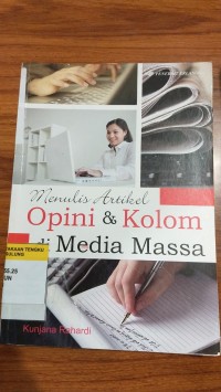 Image of Menulis artikel opini dan kolom di media massa