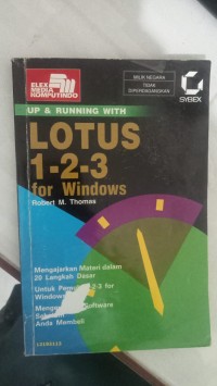 Image of UP & RUNNING WITH LOTUS 1-2-3 for Windows