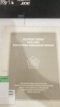 Image of PETUNJUK TEKNIS TATA CARA PENYETORAN PENERIMAAN NEGARA
